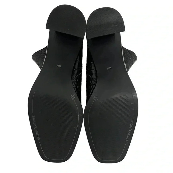 Gibson Latimer Vina Leather Croc Embossed
Square Toe Block Heel Ankle Boots 11 - Picture 7 of 11